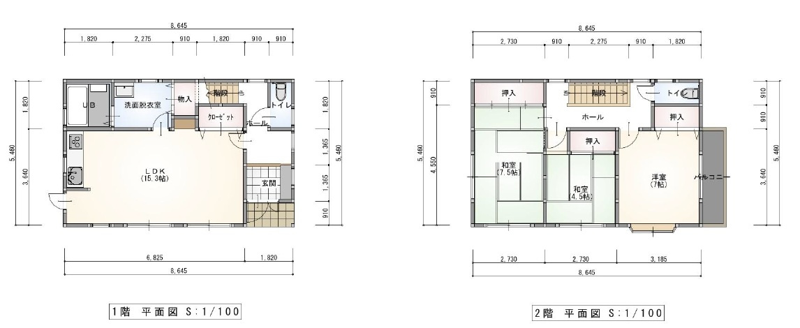 姫路市網干区垣内南町の中古一戸建の間取り