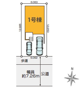 瑞穂区春敲町1期 の区画図|限定１区画。名鉄名古屋本線「神宮前」駅まで徒歩約13分