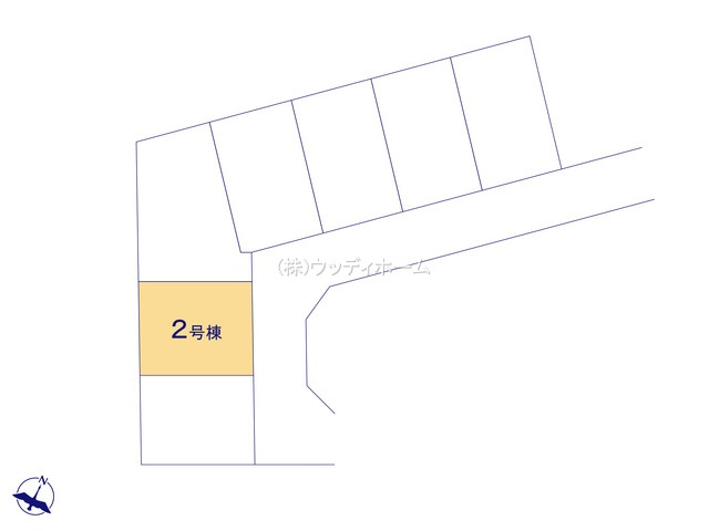 春日部市緑町　新築一戸建て　2号棟の区画図