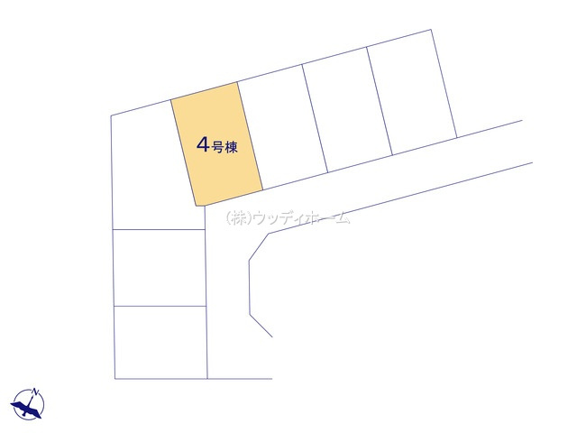 春日部市緑町　新築一戸建て　4号棟の区画図