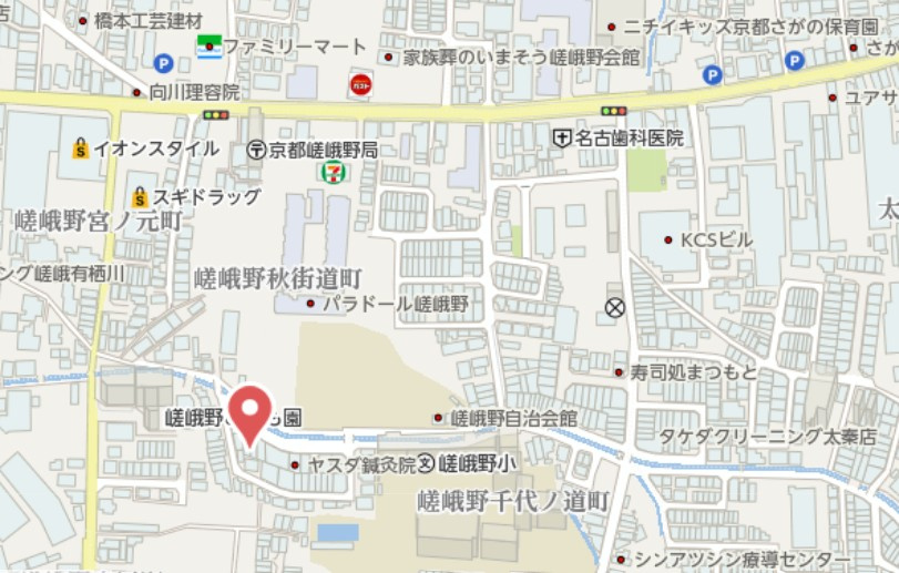 京都市右京区嵯峨野千代ノ道町　中古戸建の地図