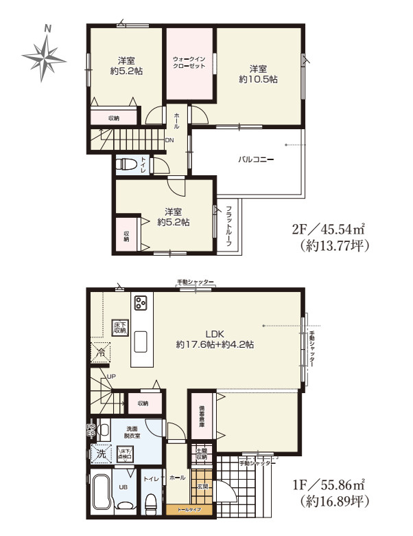 北足立郡伊奈町　23期　新築一戸建て　KEAI GRACE　03の間取り|【全4棟・3号棟】北足立郡伊奈町　23期　新築一戸建て　KEAI GRACE　03・3LDK・土地面積125.86m2・建物面積101.40m2