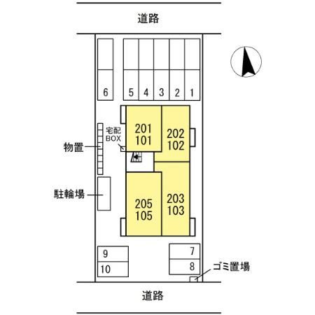セジュール　キクヤの区画図