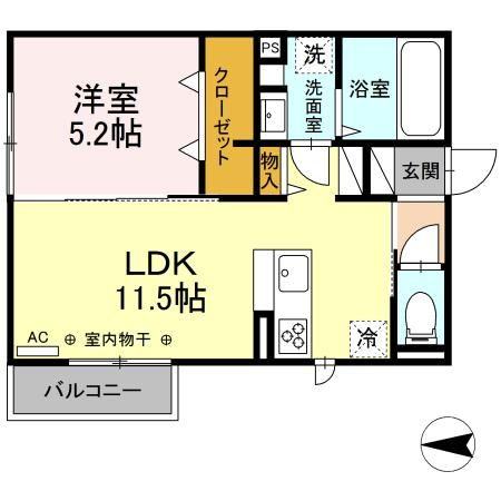 セジュール　キクヤの間取り