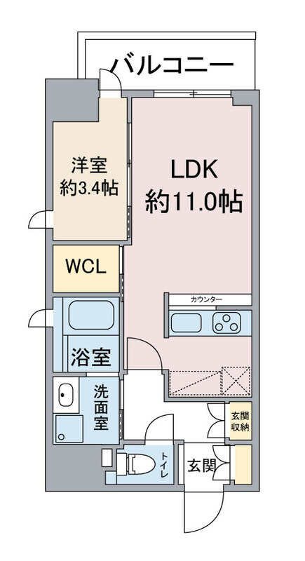 名古屋市中区金山３丁目の賃貸マンションの間取り
