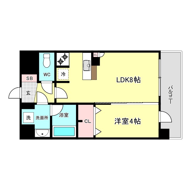 クリスタルエグゼ南堀江の間取り