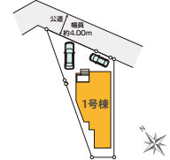 上尾市　二ツ宮　9期　新築一戸建て　01の区画図|1号棟