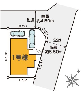 西東京市栄町2丁目　新築一戸建　西武池袋線　ひばりヶ丘の区画図