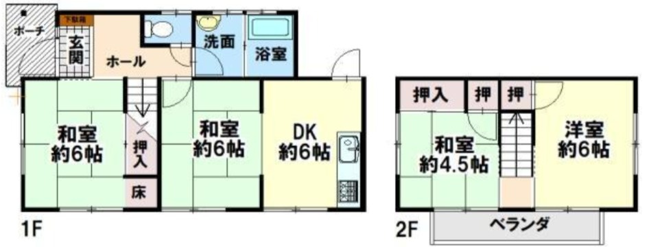 姫路市網干区坂上の中古一戸建の間取り