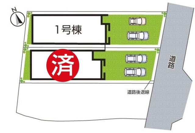 寝屋川市仁和寺本町　第1期　新築一戸建ての区画図|全3棟