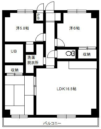 Raffine　壹番館の間取り|間取りです。