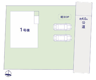 糟屋郡須恵町１０期　１号棟の区画図