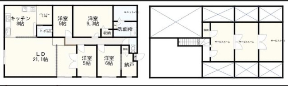 開放感溢れるカフェ兼住宅♪那須塩原市上厚崎の間取り