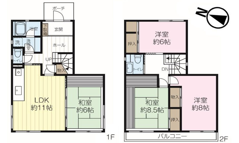 東区中山上２丁目の間取り