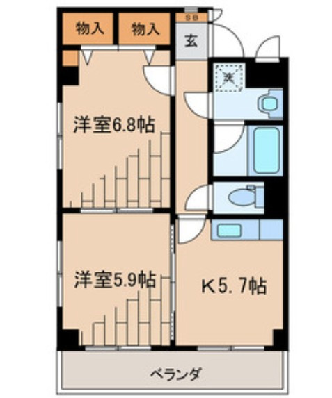 三恵中田パレスの間取り|間取りです。