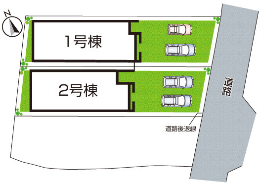 寝屋川市仁和寺本町　第1期　新築一戸建ての区画図|全3棟