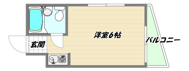 大阪市東淀川区柴島１丁目の賃貸マンションの間取り