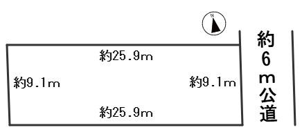 ６６５７２　羽島市福寿町平方分譲地の区画図