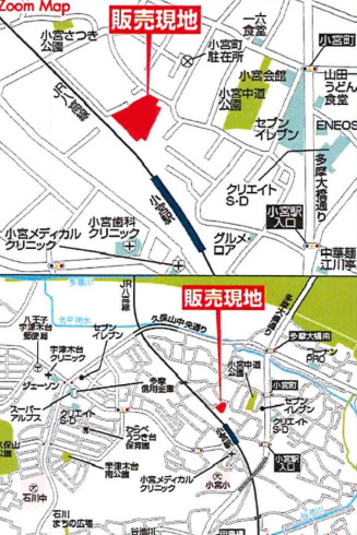 『八王子市新築戸建て』八王子市小宮町772-4【仲介手数料無料】　４期の地図|～仲介手数料無料☆八王子ひなた不動産～八王子市小宮町　新築戸建て