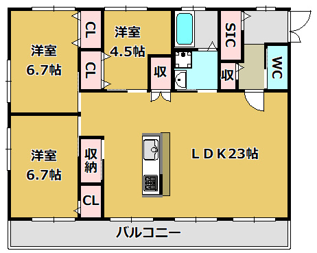 アルファコート名南の間取り