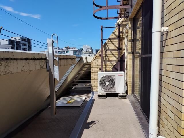 朝日プラザ新蒲田のバルコニー