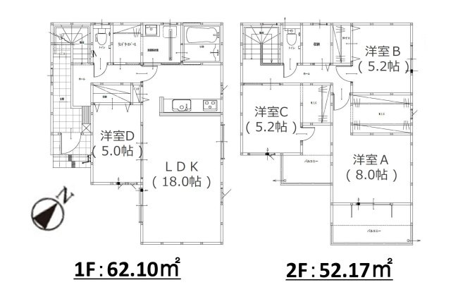 糟屋郡須恵町須恵第10-1棟（G-4号棟）の間取り|全居室収納付きで便利です。