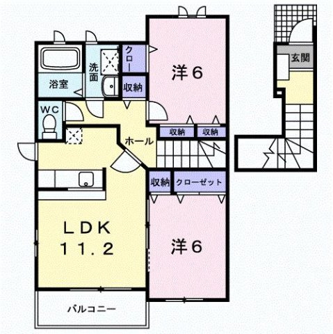 【間取り】 | シャンブルブランＡ