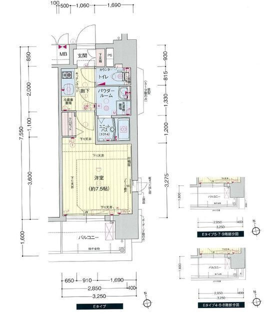 プレサンス玉造駅前の間取り