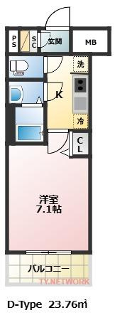 プリムール新深江の間取り