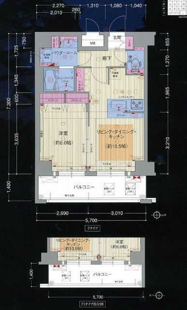 プレサンス大阪城公園パークプレイスの間取り