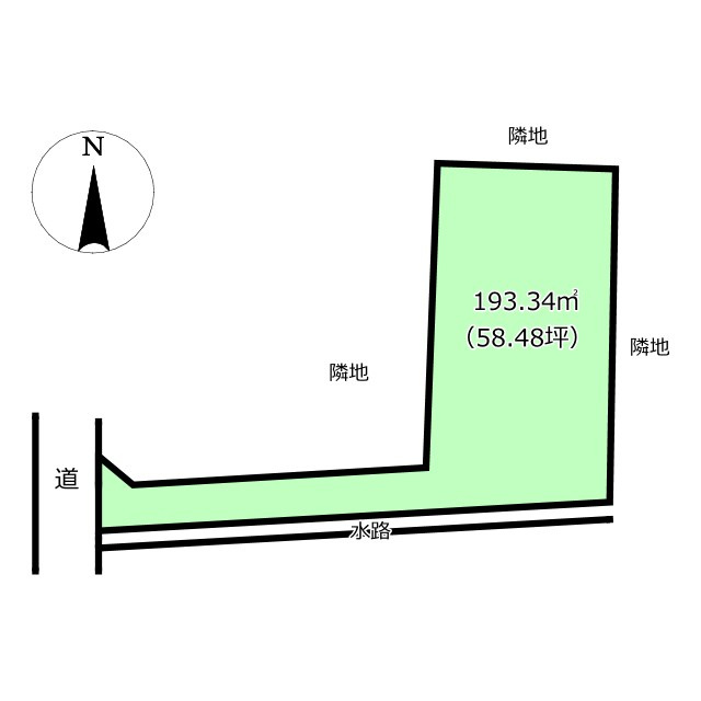 熊本市南区野田３丁目の売地の土地図