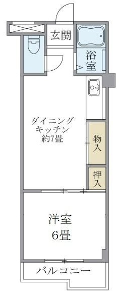 大井鹿島谷ハイツの間取り|間取りです。