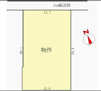 姫路市木場の売地の土地図