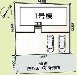 阿見町上長　第1　新築戸建ての区画図|区画図です♪