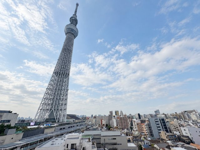 エスタガーデンの展望|昼とはまた違う表情を見せる、夜の東京スカイツリー。煌めく絶景が、一日の疲れを癒してくれます。