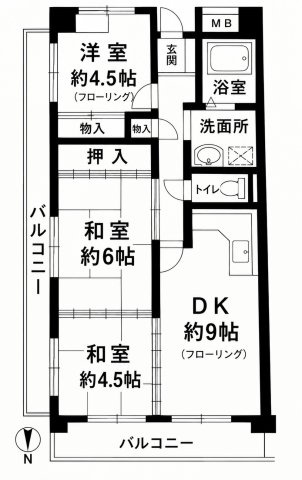 エクセレンス茨木の間取り