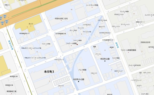 ファミール東灘の地図