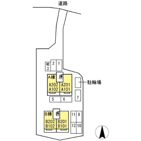 カンフォタブルライフ　A棟の区画図
