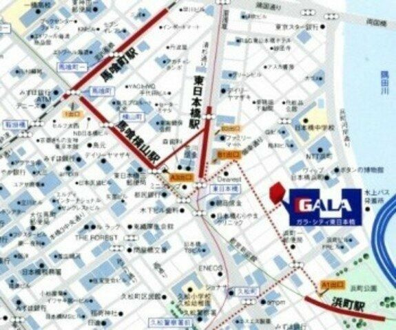 ガラ・シティ東日本橋の地図