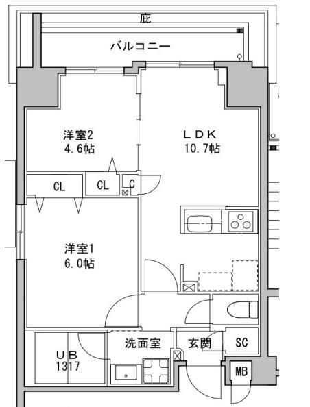 S-RESIDENCE押上Clairの間取り