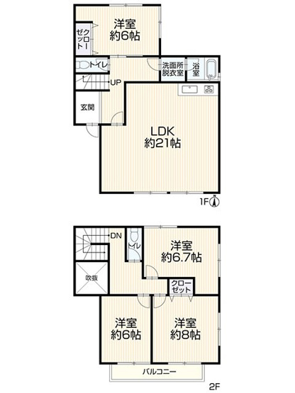 【間取り】 | 磐田市東平松 中古戸建て | 効率的かつ暮らしのことをしっかり考えた間取りです
