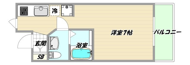 大阪市淀川区東三国５丁目の賃貸マンションの間取り