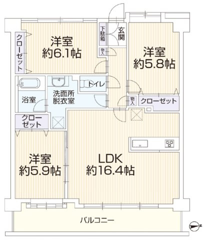 レクシオ大和田の間取り