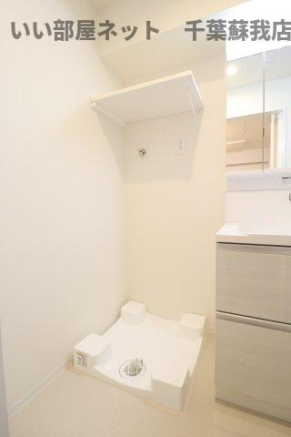 Maderの洗面所|洗濯機置場