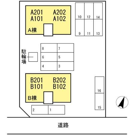 コンフォール翠　A棟の区画図