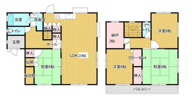つつじが丘北２丁目貸家の間取り