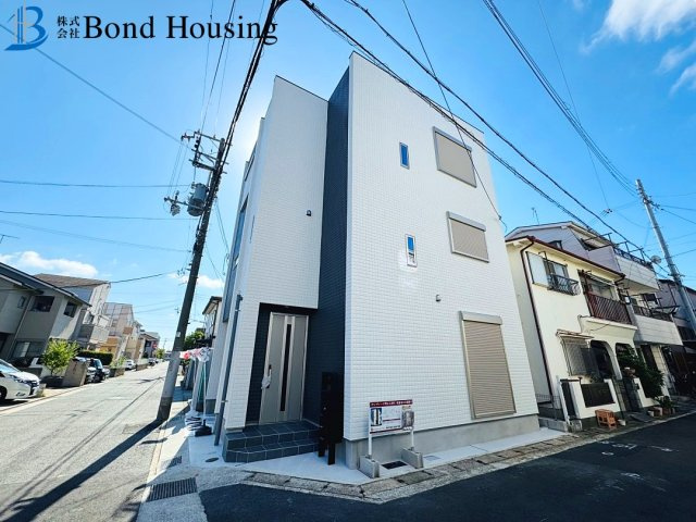 角地に付き開放感あり　大道町2丁目　新築限定1棟の前面道路含む現地写真
