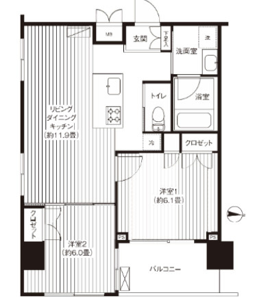 グランハイツ錦糸町の間取り