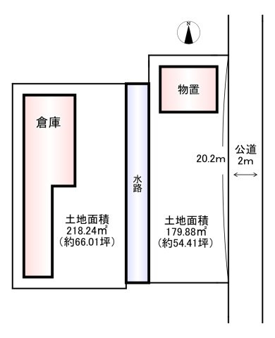 大和高田市曽大根　倉庫の間取り|＼120坪超のゆとりある敷地♪／★建替え用地や倉庫を改装して資材置き場や事業用スペースなど多用途に対応できます♪