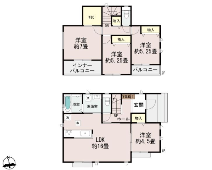 ハートフルタウン 高崎市倉賀野町新築の間取り